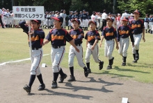 2014.4.27　朝日旗争奪千里ﾆｭｰﾀｳﾝ少年野球大会の開会式